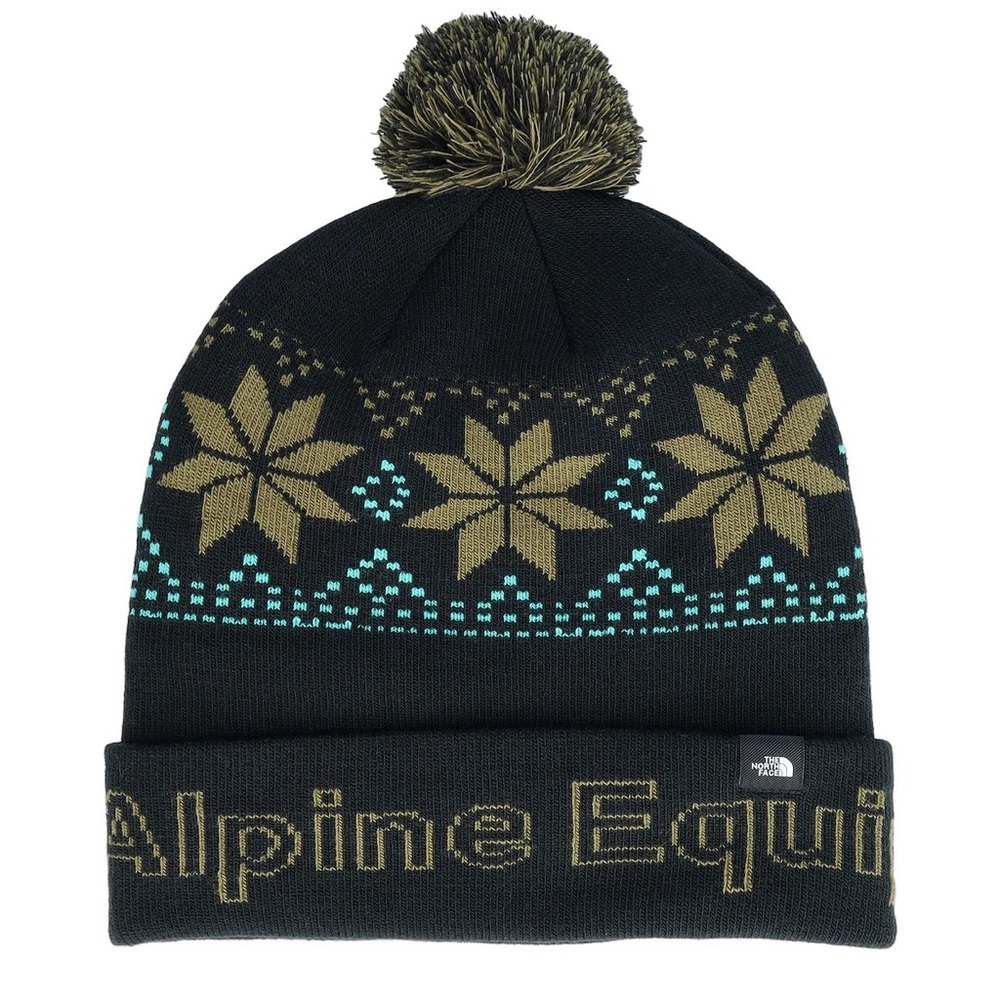 NWT The North Face Ski Tuke Pom Beanie Navy/White Alpine Equipment Fine